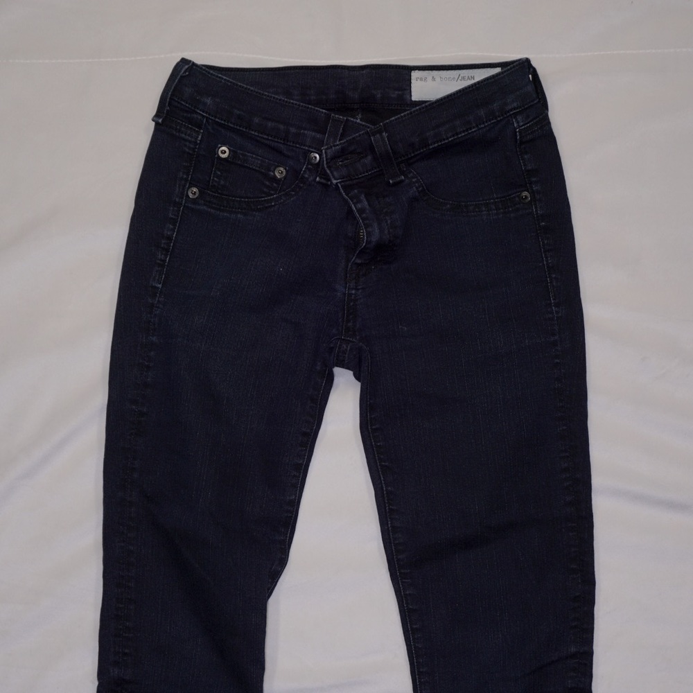 RAG & BONE Dark Wash Cropped Skinny Jeans